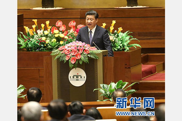 11月6日，中共中央總書記、國家主席習(xí)近平在越南國會發(fā)表題為《共同譜寫中越友好新篇章》的重要演講。 新華社記者 龐興雷 攝